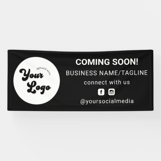 Binnenkort verkrijgbaar Minimale B voor sociale me Spandoek (Horizontaal)