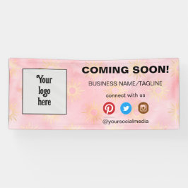 Binnenkort verkrijgbaar Minimale sociale media en  Spandoek