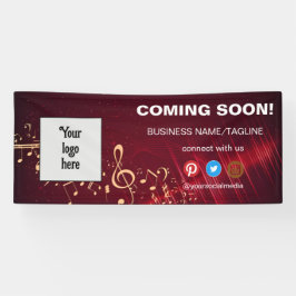 Binnenkort verkrijgbaar Minimale sociale media en  Spandoek