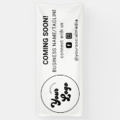 Binnenkort verkrijgbaar Minimale sociale media en  Spandoek (Verticaal)