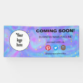 Binnenkort verkrijgbaar Minimale sociale media en  Spandoek (Horizontaal)