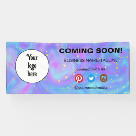 Binnenkort verkrijgbaar Minimale sociale media en  Spandoek