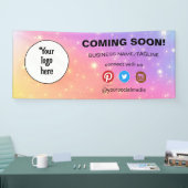 Binnenkort verkrijgbaar Minimale sociale media en Spandoek (Beurs)