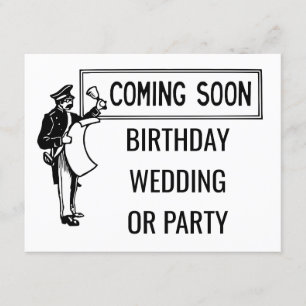 Binnenkort verkrijgbaar op huwelijksdag of partijr kaart