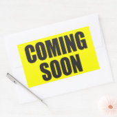 Binnenkort verkrijgbaar rechthoekige sticker (Envelop)