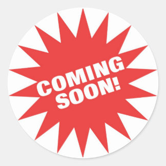 Binnenkort verkrijgbaar ronde sticker