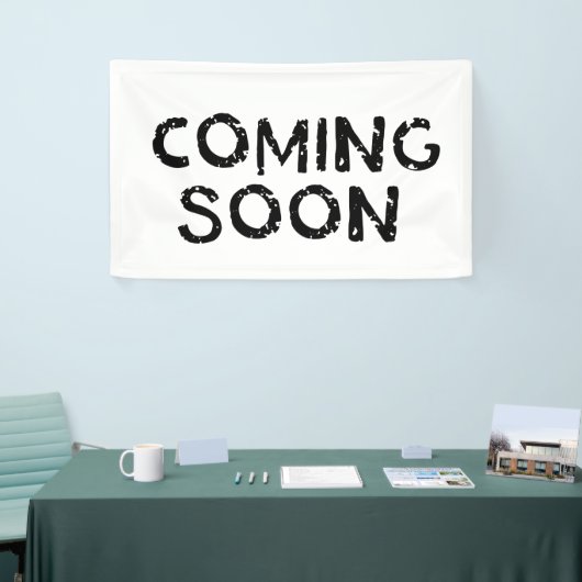 Binnenkort verkrijgbaar spandoek (Beurs)