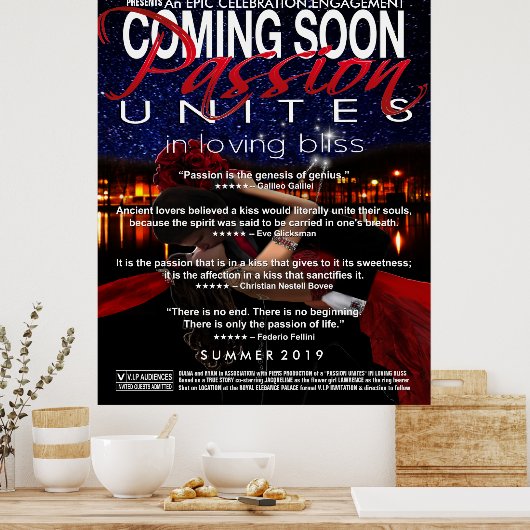 Binnenkort verkrijgbaar Verloving Display Poster (Keuken)