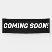 Binnenkort verkrijgbaar Zwart-wit Adverteren tekst Spandoek (Horizontaal)