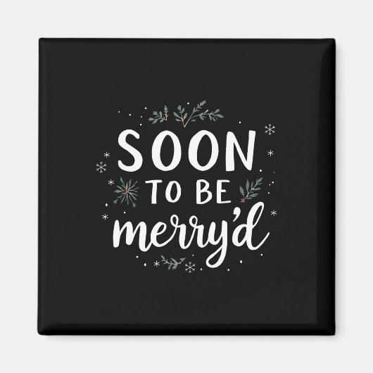 Binnenkort Verloving Kerst Verloving Koppel Matchi Magneet (Voorkant)