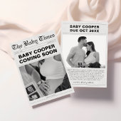 Binnenkort verschijnt Funny Newspaper zwangerschap Aankondiging