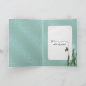 Binnenkort vlinder op pufbloem kaart (Binnen)