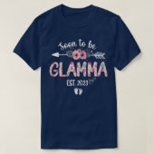 Binnenkort voor Glamma Est 2023 Zwangerschap T-shirt (Design voorkant)