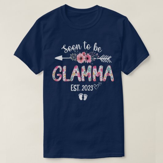Binnenkort voor Glamma Est 2023 Zwangerschap T-shirt (Design voorkant)