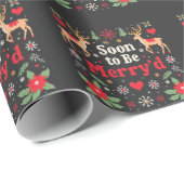 Binnenkort Vrolijk Getrouwd Grappige Kerst Koppels Cadeaupapier (Rol Hoek)