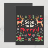 Binnenkort Vrolijk Getrouwd Grappige Kerst Koppels Save The Date (Voorkant / Achterkant)