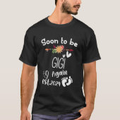 Binnenkort weer Gigi EST2024 Baby shower Zwangersc T-shirt (Voorkant)