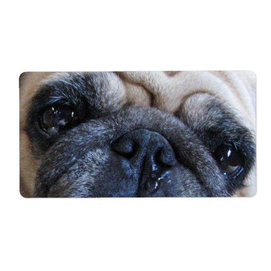 Binnenkort weer goed met ick Pug Dog Etiket (Voorkant)