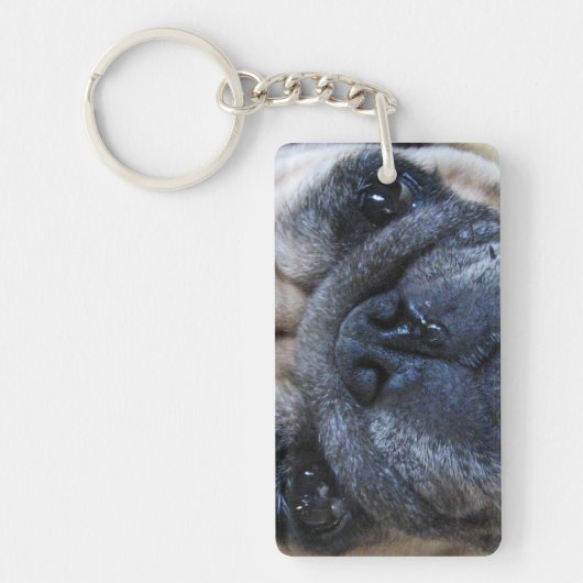 Binnenkort weer goed met ick Pug Dog Sleutelhanger (Voorkant)