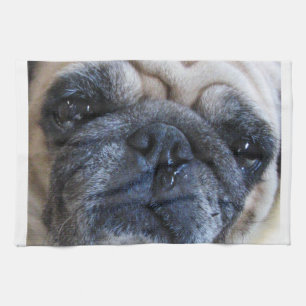 Binnenkort weer goed met ick Pug Dog Theedoek