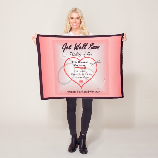 Binnenkort weer goed nieuws, hè? fleece deken (In situ)