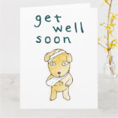 Binnenkort weer goed: stomme pop kaart (Gele Bloem)