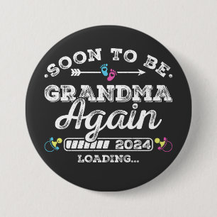 Binnenkort weer oma 2024 laden ronde button 7,6 cm
