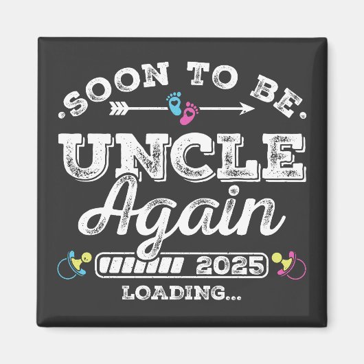 Binnenkort weer oom 2025 Laden Vierkant Magneet (Voorkant)