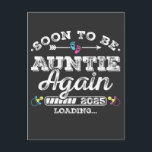 Binnenkort weer tante 2025 Laden Briefkaart<br><div class="desc">Binnenkort weer tante 2025 Laden Bevorderd tot oom Grappige bemanning Grafisch ontwerp Cadeau Standaard ansichtkaart Klassieke Collectie.</div>