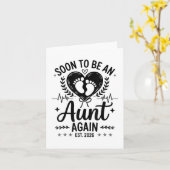 Binnenkort weer tante Est 2026 zwangerschapsaankon Kaart (Gele Bloem)