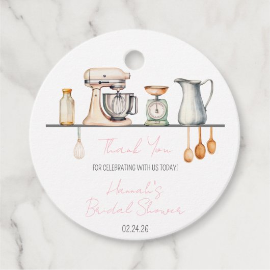 Binnenkort weggevoerd! Keuken Bruidsfeest Bedankjes Labels (Voorkant)