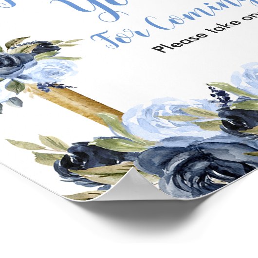 Binnenkort Whisked Bridal Bedankt voor je komst. Poster (Hoek)