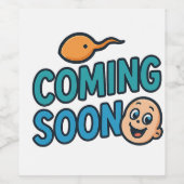 binnenkort wijn etiket (Enkel label)