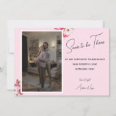 Binnenkort worden drie foto zwangerschap aankondig aankondiging (Voorkant)