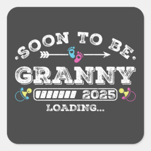 Binnenkort wordt Granny 2025 geladen Vierkante Sticker