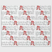 Binnenkort wordt het kerstdag! cadeaupapier (Vlak)