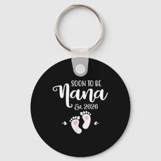 Binnenkort wordt het Nana Est. 2026 Baby Funny Nan Sleutelhanger