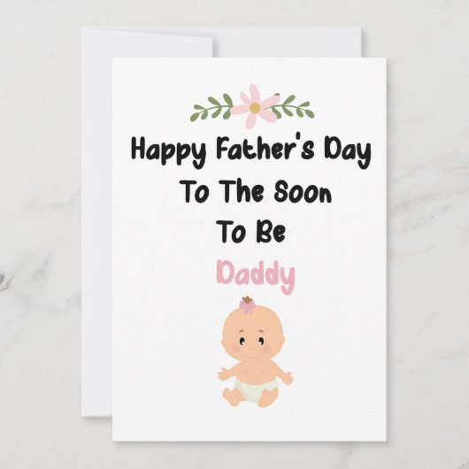 Binnenkort wordt het papa Kaart (Voorkant)