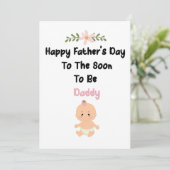 Binnenkort wordt het papa Kaart (Staand voorkant)