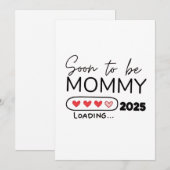Binnenkort wordt mama 2025 Valentijnsdag zwangersc Feestdagenkaart (Voorkant / Achterkant)