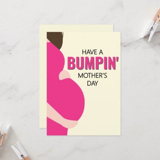 Binnenkort wordt mama Bumping Zwangerschap Moederd (Voorkant / Achterkant in situ)