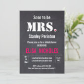 Binnenkort wordt Mrs typografie bruiloft vrijgezel Kaart (Staand voorkant)