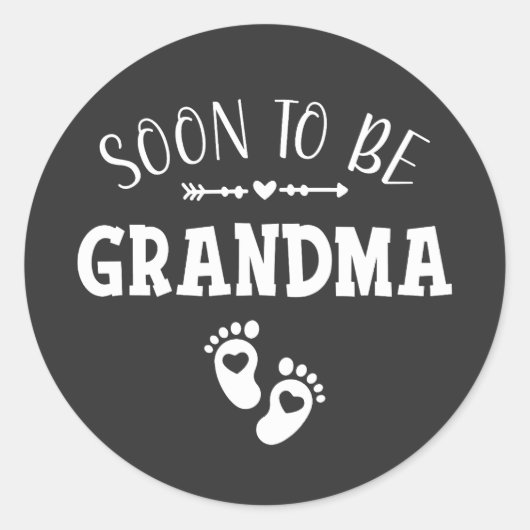 Binnenkort wordt oma gepromoveerd tot oma ronde sticker (Voorkant)