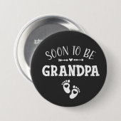 Binnenkort wordt opa gepromoveerd tot opa ronde ronde button 7,6 cm (Voorkant /achterkant)