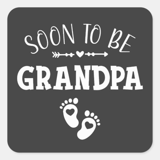 Binnenkort wordt opa gepromoveerd tot opa vierkante sticker (Voorkant)