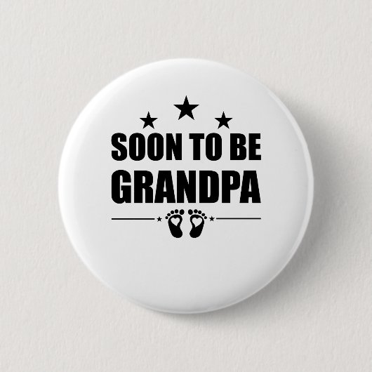 Binnenkort wordt opa New Grandad Pregnancy Announc Ronde Button 5,7 Cm (Voorkant)