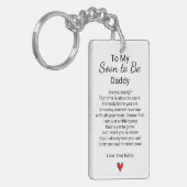 Binnenkort wordt papa Baby gedicht met echografie Sleutelhanger (Voorkant Links)