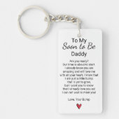 Binnenkort wordt papa Baby gedicht met echografie Sleutelhanger (Voorkant)