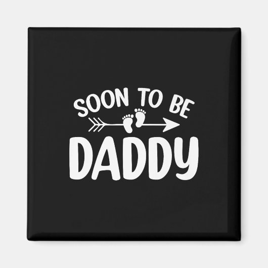 Binnenkort Wordt Papa Grappige Zwangerschapsaankon Magneet (Voorkant)