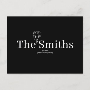 Binnenkort wordt Smiths Wedding Save the Date Aankondigingskaart
